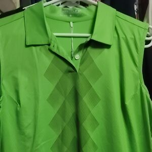 Nike Women's Vibrant Green Golf Polo, L, NWT